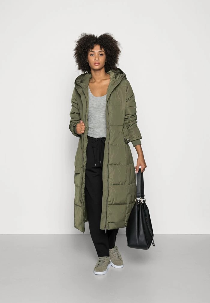 Manteau ANNA FIELD Anna Field Long Coat With Hood Kaki Femme | SFJ-0902686